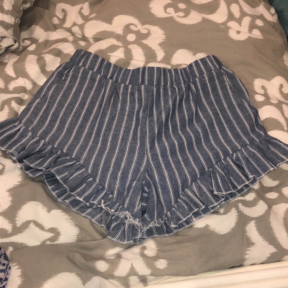 Listicle Striped Flowy Shorts